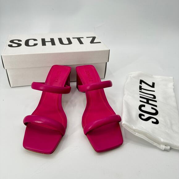 SCHUTZ New in Box Ully Double Strap Slide in Pink // 8.5 - Picture 3 of 12